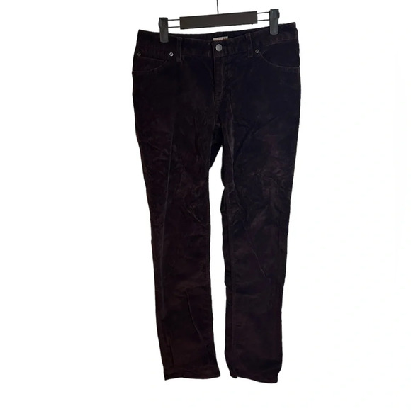 J JILL DEEP BURGUNDY SLIM CORDUROY PANTS - Picture 1 of 4